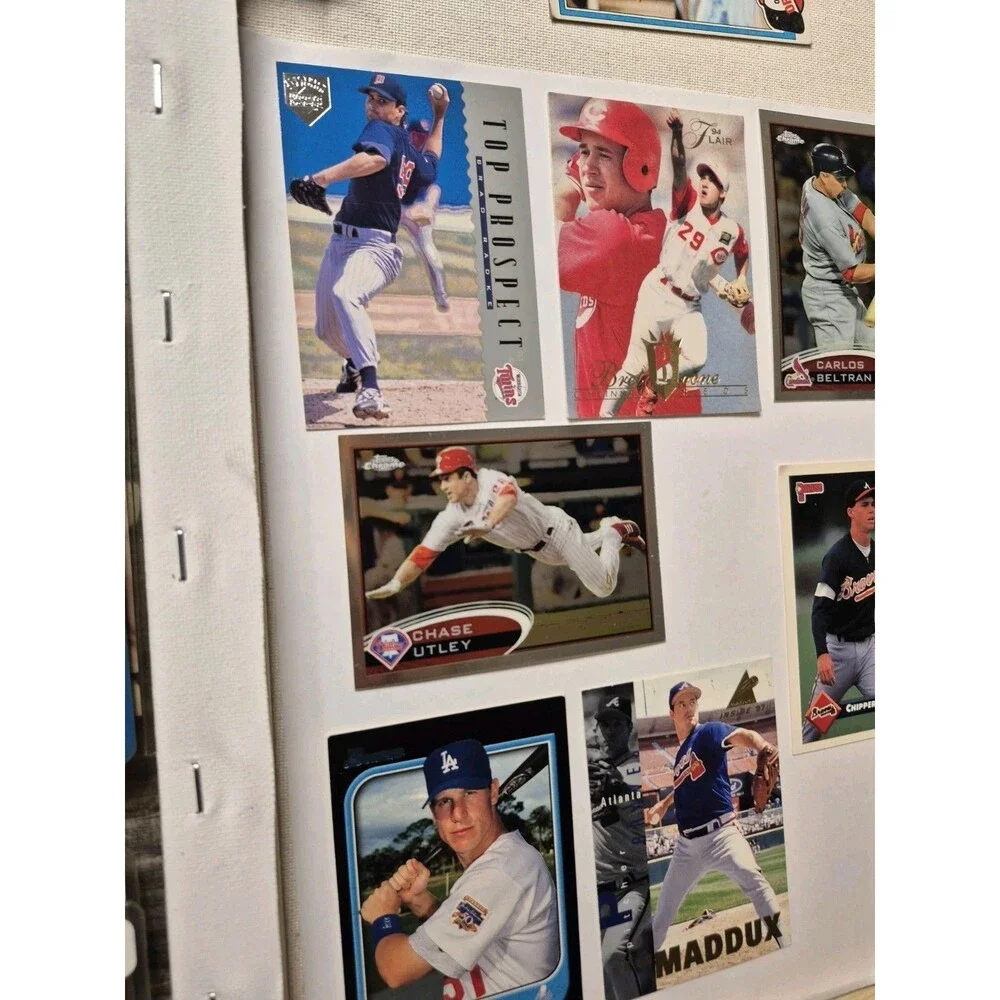 Baseball Card Lot Maddux Piazza Beltran Utley Jones Radke Riggs Bowman Topps...
